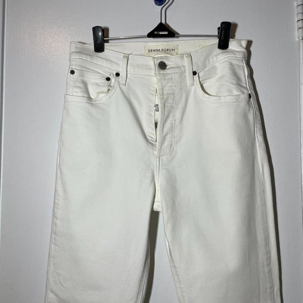 Aritzia Denim Forum The Bailey Crop Flare Jean in A Little White Lie size 27 - Picture 8 of 12